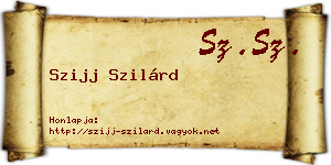 Szijj Szilárd névjegykártya