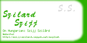 szilard szijj business card